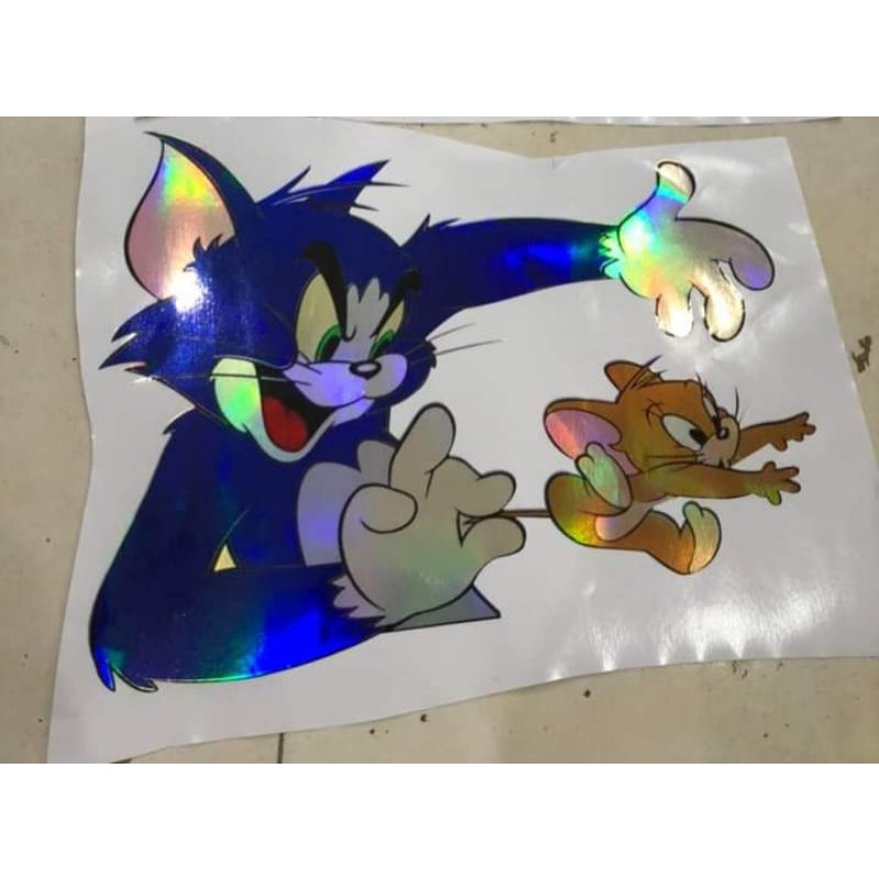 Tem decal Tom jerry   pq bảy màu dán xe tải, Tem Mèo chuột, Tom jerry
