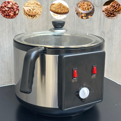 Nồi Rang Hạt Đa Năng Tự Động  Máy rang lạc, đậu phộng, cà phê, ngũ cốc..mini dành cho gia đình