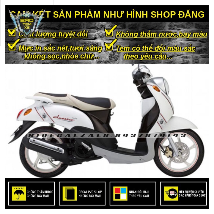 TEM RỜI MIO FINO CLASSICO MẪU ZIN ĐỜI 2011 - TRUNG DECAL