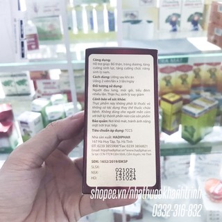 (60 viên) Sâm Nhung Bổ Thận HADIPHAR