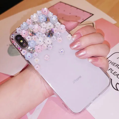 Ốp Điện Thoại Trong Suốt Chống Sốc Đính Đá Giả Kim Cương Lấp Lánh Thời Trang Cho IPhone 11 12 13 Pro Max XR X XS 14 Pro Max Plus
