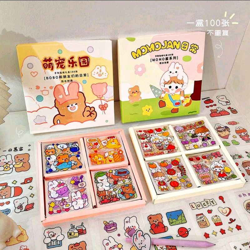 1000 tấm sticker hoạt hình siêu dễ thương chống thấm trang trí phòng, bàn làm việc