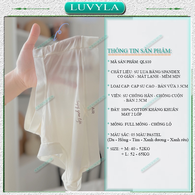 Quần lót nữ su đúc thun lạnh kháng khuẩn cao cấp tàng hình LUVYLA QLS10
