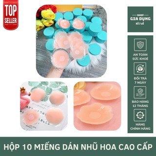 Hộp 10 Miếng Dán Nhũ Hoa Bằng Silicon Sang Chảnh Sử Dụng Được Nhiều Lần Siêu Tiện Lợi