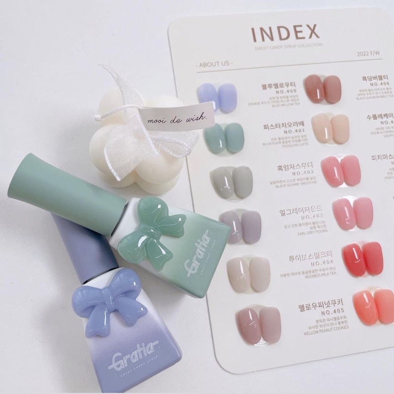 Sơn thạch Candy Nail chính hãng Hàn Quốc set INDEX 2022