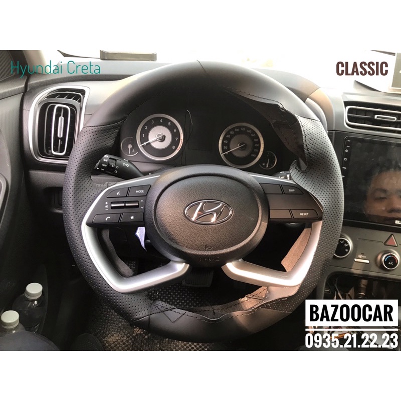 Bọc vô lăng kiểu khâu Hyundai Creta , i20 , Stargazer