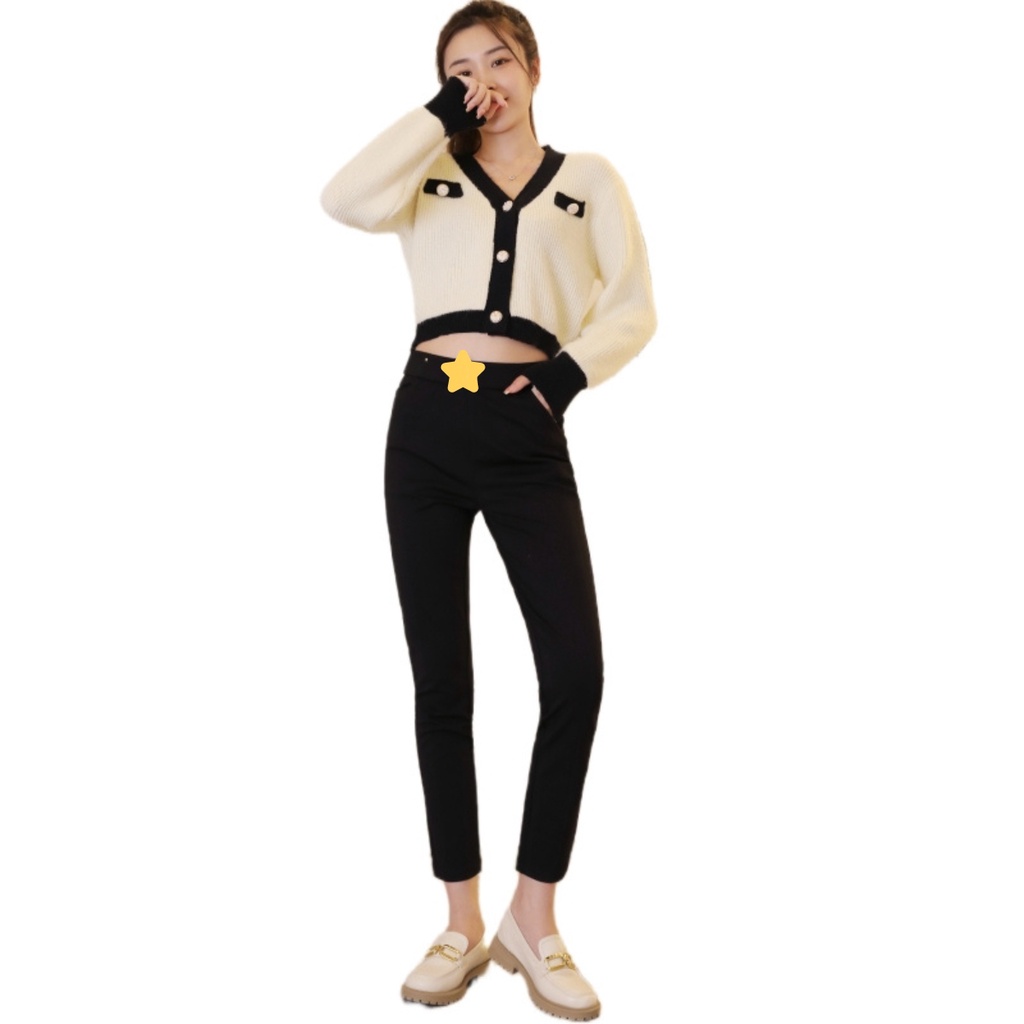 Quần legging cạp cao nâng mông 2 túi trước chất Umi Hàn cao cấp co giãn LBU002 VIETSTAR