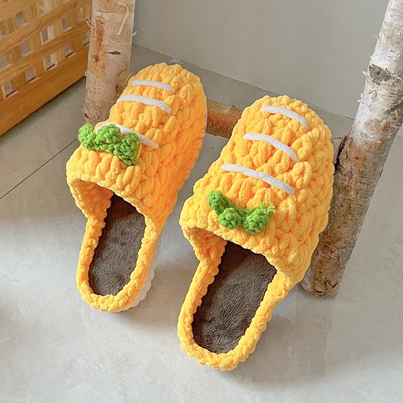 Đế dép bông, đế dép móc len handmade