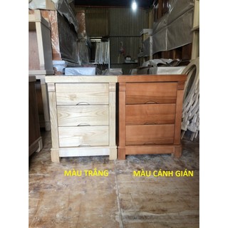 Tủ đầu giường, tab đầu giường gỗ sồi loại 3 ngăn kéo
