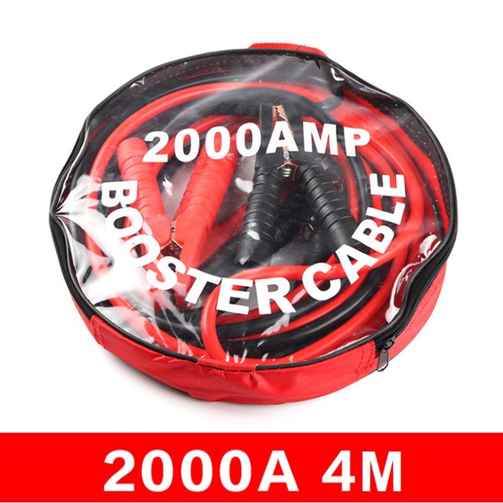 Bộ dây cáp câu bình ắc quy xe hơi, ô tô cứu hộ khẩn cấp chiều dài 4m dòng 2000A