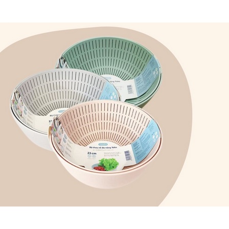 Bộ thau rổ đa năng inochi 23cm