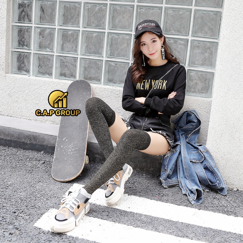 Tất vớ qua đầu gối cho nữ kiểu nữ sinh Nhật Bản cổ cao style Hàn Quốc cosplay học sinh