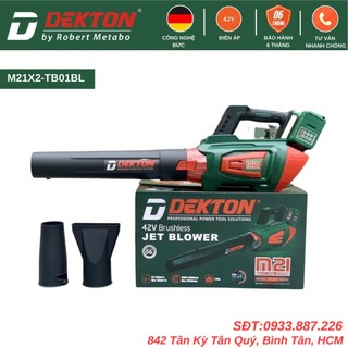 Máy thổi gió dekton 42 v / motor brushless / turbo / m21x2-tb01bl / chân pin phổ thông mkt