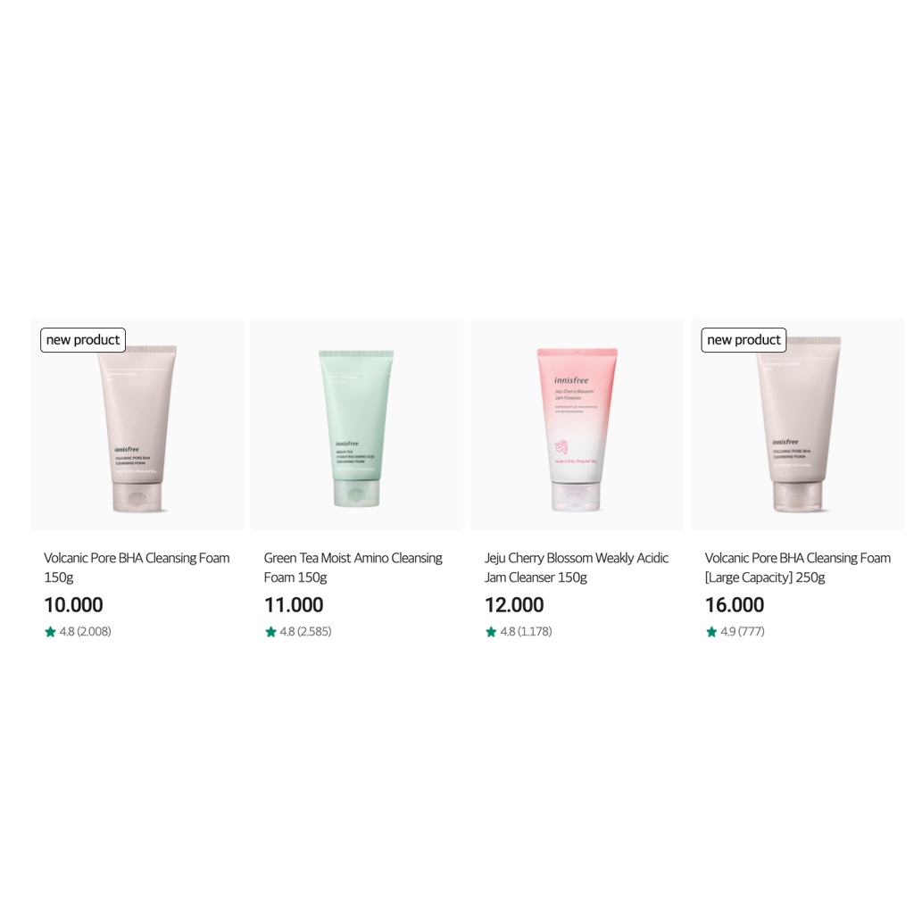 Sữa rửa mặt Innisfree các loại MCM Mẹ Cá Mập