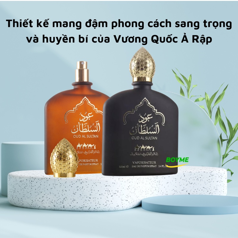 Nước Hoa Nam 100ml Thơm Lâu Dubai Sultan, Thiết Kế Sang Trọng, Hương Thơm Trầm Ấm Pha Chút Nồng Nàn Của Gỗ Phương Đông