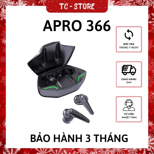 Tai Nghe Gaming Apro366 Tws Bluetooth 5.0 - Không Dây Có Mic Với Độ Trễ Thấp - Chính Hãng