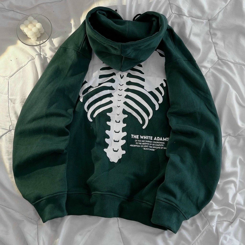 Áo khoác HOODIE in HÌNH XƯƠNG ulzzang unisex