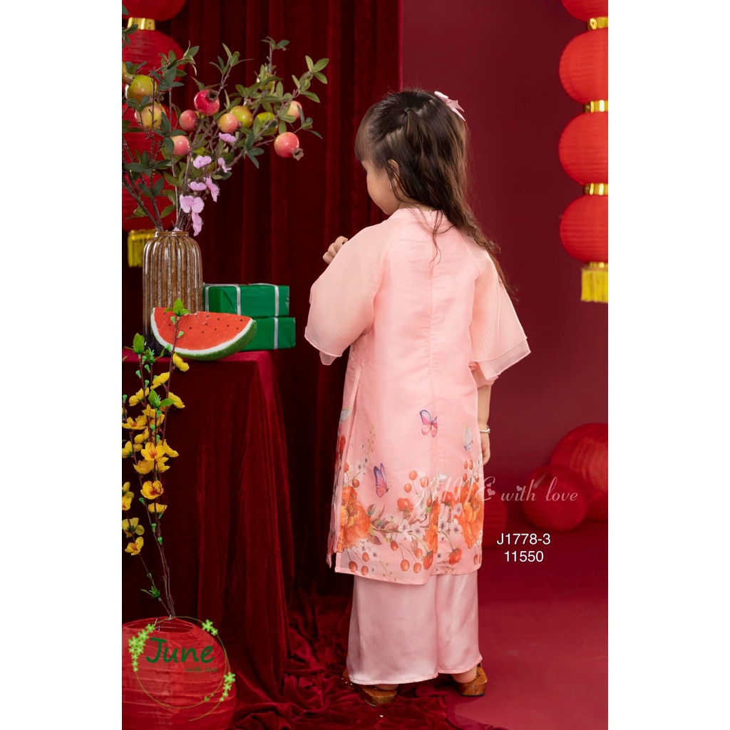 Áo dài Tết cho bé yêu, áo dài màu hồng, áo dài mù vàng xinh cho gái iu