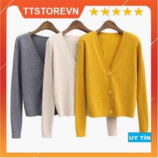 Áo Cadigan Len 3 Cúc Hàng Quảng Châu__Thời trang nữ