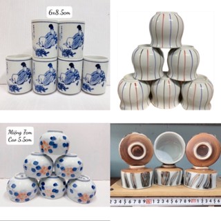 Set 6 ly gốm sứ Nhật