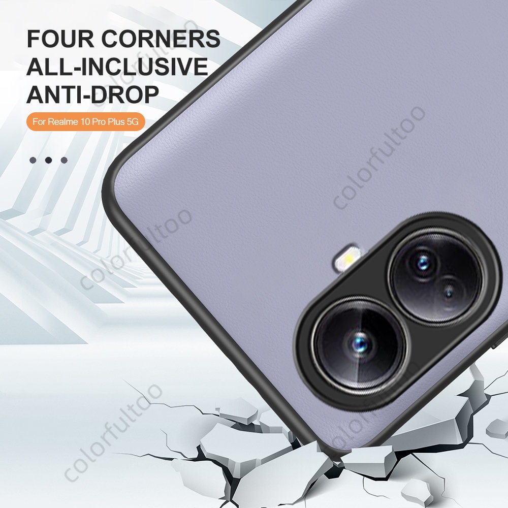 Ốp Điện Thoại Da TPU Silicone Mềm Nhám Mỏng Chống Sốc Real me 10 Cho Realme 10 Pro Plus 10Pro + Realme10 4G 5G