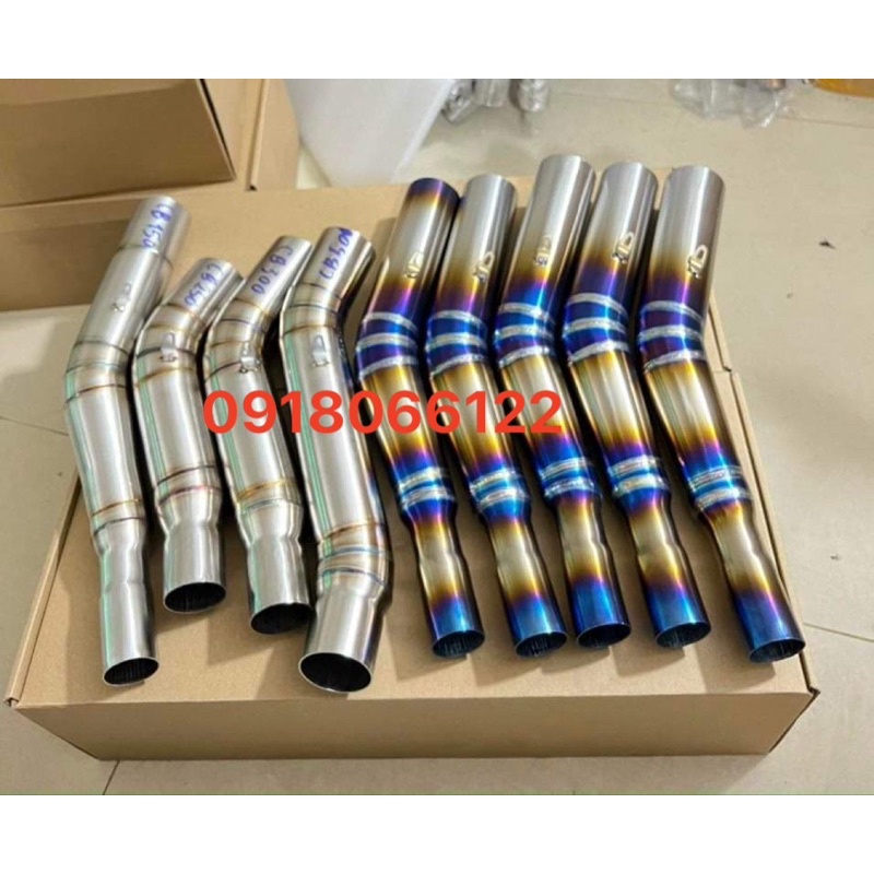 Cổ nối Slip on Titan, inox304 cho các dòng xe CBR150, CBR250, CBR300, CBR500, Z400, R3, MT03
