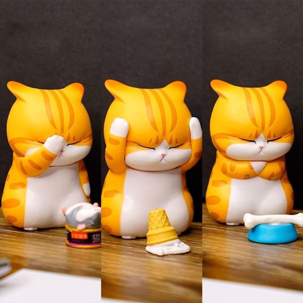 Set 3 / 9 Đồ trang trí Mèo Mini Trang Trí Xe Hơi