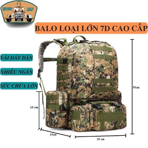 Balo phượt 7D, Balo du lịch chống nước, chịu đựng tốt với mọi điều kiện thích hợp , tặng kèm túi đeo hông