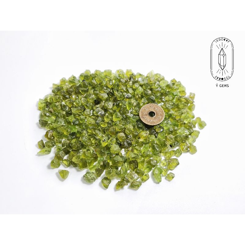 Peridot Gia Lai thô tự nhiên kích cỡ nhỏ dùng bói bài Tarot, reki healing, làm trang sức handmade...