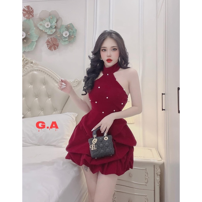 XẢ HÀNG CUỐI NĂM SALE SẬP SÀN | ĐẦM NHUNG CỨNG CÓ MÚT LÓT QUẦN CƯỜM ĐÓNG DÁNG NGẮN XINH XẮN MẶC ĐI CHƠI ĐI TIỆC ĐỀU ĐƯỢC