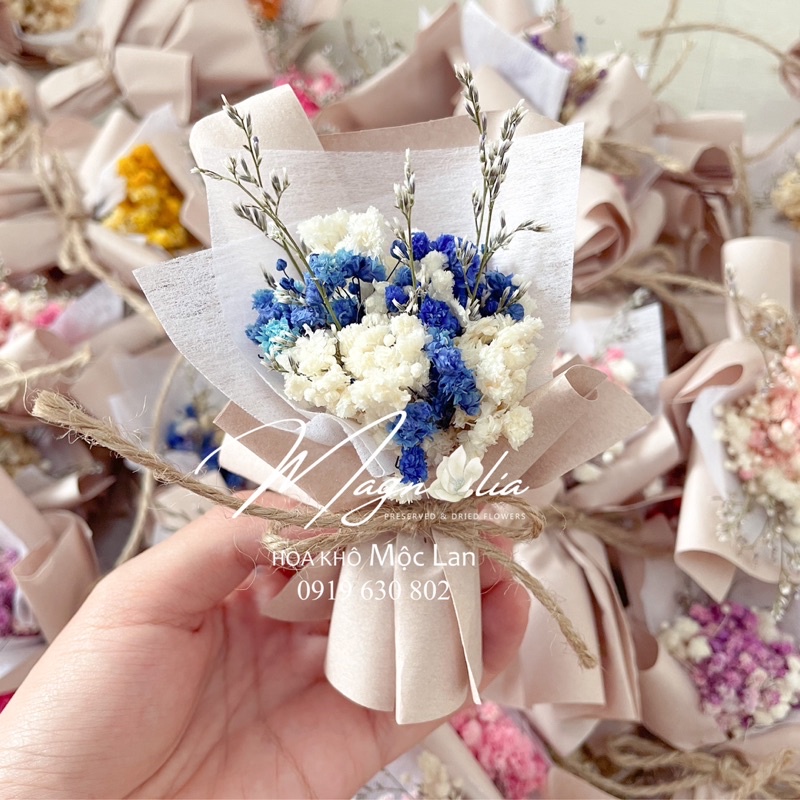 Bó Hoa Khô mini nhỏ cánh tiên đủ màu sắc dùng để trang trí