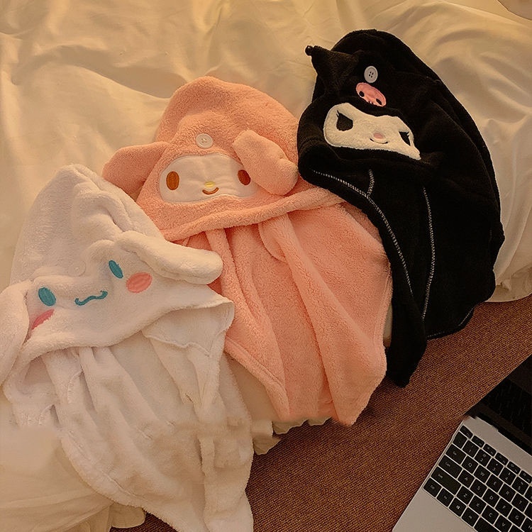 Khăn Lau Tóc Nhanh Khô In Họa Tiết Hoạt Hình Sanrio Dễ Thương