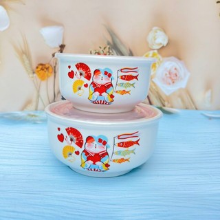 Bộ 2 thố sứ nắp hút chân không