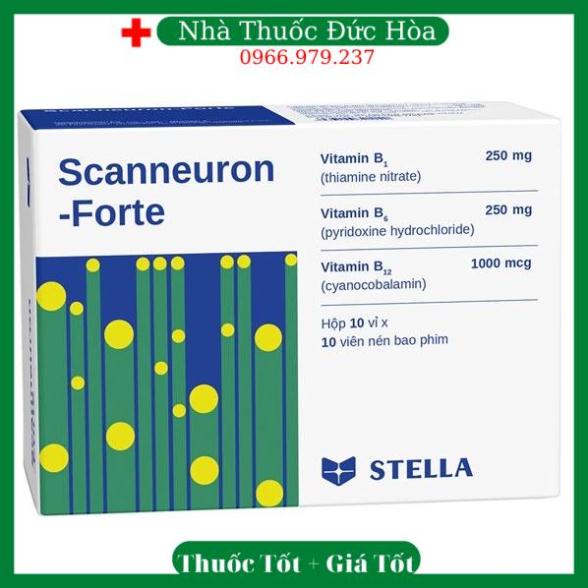 Bổ thần kinh Scanneuron FORT Vitamin B1 B6 B12 hàm lượng cao ( Hộp 100 viên dùng trong 3 tháng) d