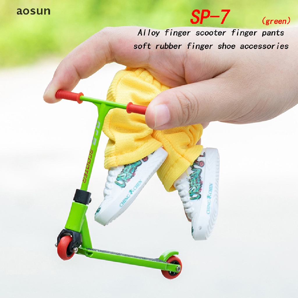 Aosun Bộ Ván Trượt Ngón Tay Mini Kèm Quần Và Giày Đồ Chơi Quà Tặng EN