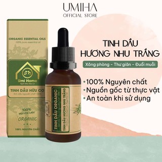 Tinh Dầu Hương Nhu Trắng Hữu Cơ Umiha Nguyên Chất | Ocimum Gratissimum Essential Oil 100% Organic 10ml