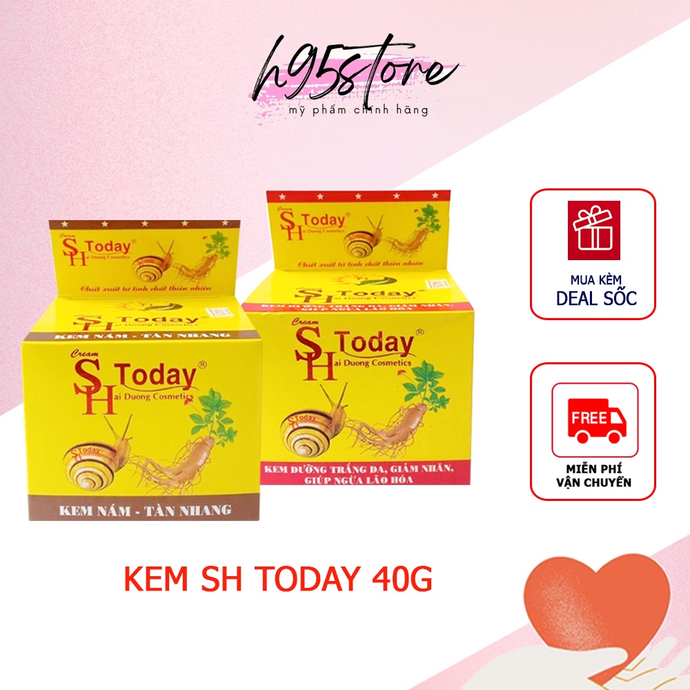 Kem SH Today dưỡng trắng da mặt ốc sên linh chi chống lão hóa nám tàn nhang