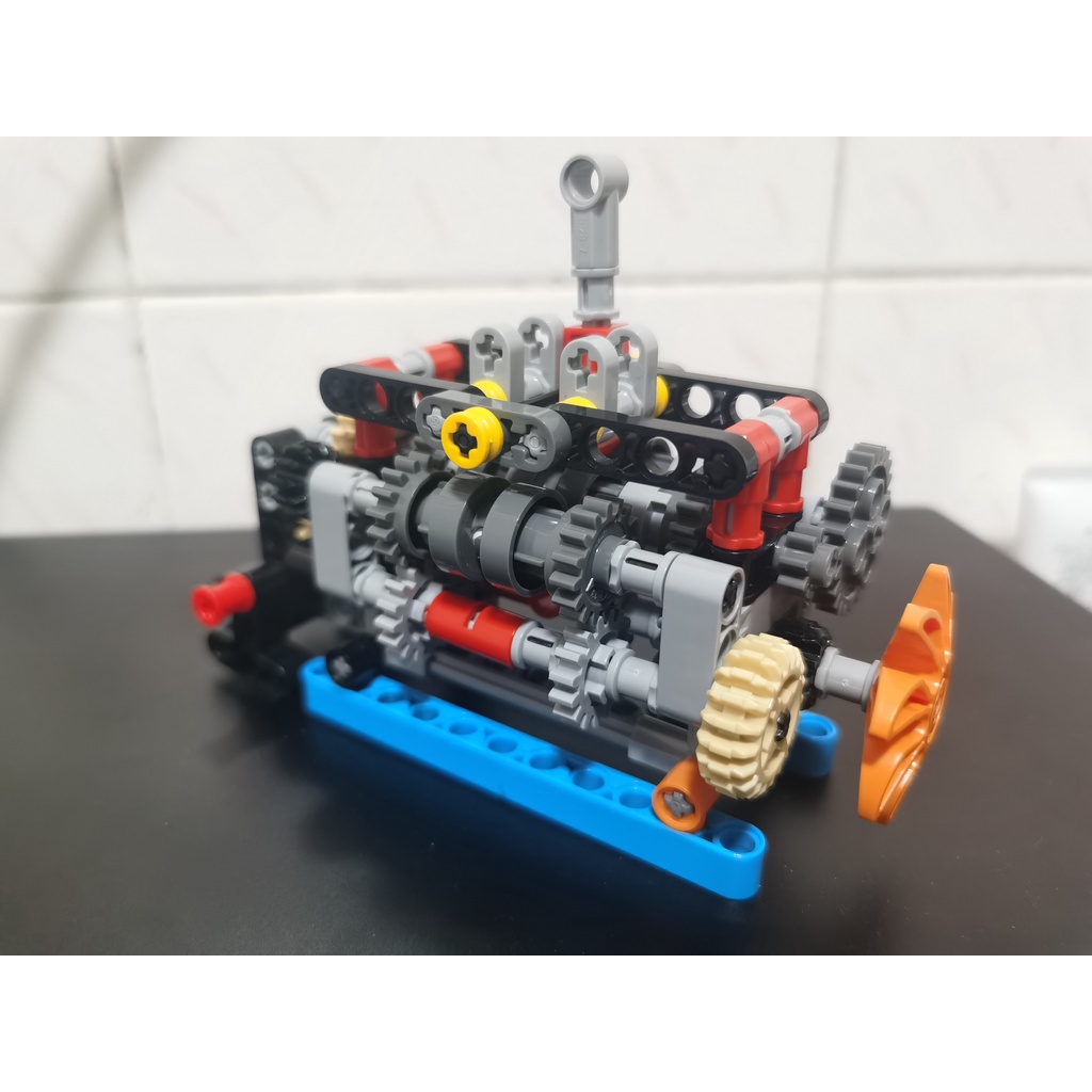 Mô Hình Lắp Ráp Hộp Số Động Cơ Lego Sáu Tốc Độ Dùng Trang Trí Văn Phòng