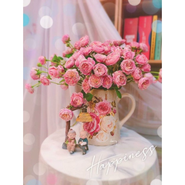 Lọ hoa Bát Tràng, ca cắm hoa họa tiết hoa hồng