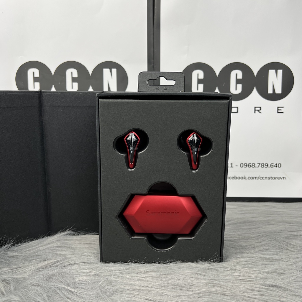 Tai nghe SARAMONIC SR-BH60 TRUEWIRELESS chính hãng, độ trễ siêu thấp, hỗ trợ kháng nước, thời gian nghe 7 tiếng
