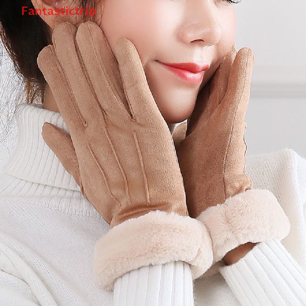 1 Đôi Găng Tay Lái Xe Đạp Chống Gió Có Thể Chạm Màn Hình Cảm Ứng Thời Trang Mùa Đông Mới Dành Cho Bạn Nữ