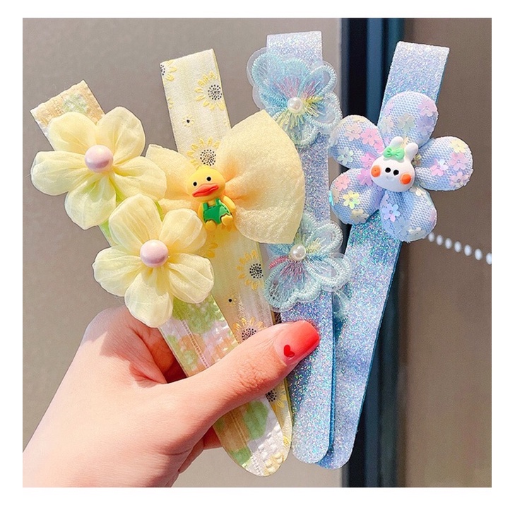 Miếng dán tóc mái, băng đô dán tóc mái đính nhiều hình dễ thương cho bé