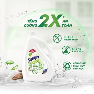 nước rửa chén bát sunlight thiên nhiên can 3.6kg