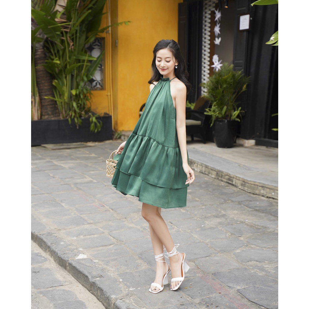 Đầm nữ cổ yếm thiết kế hai tầng YADA DRESS - GOÛT DE JUN