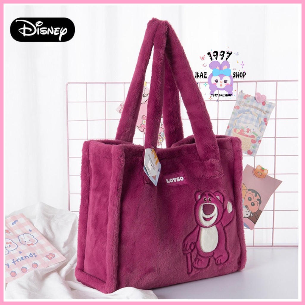 [CHÍNH HÃNG DISNEY] Túi tote Gấu dâu Lotso hình vuông xinh xắn | BigBuy360 - bigbuy360.vn