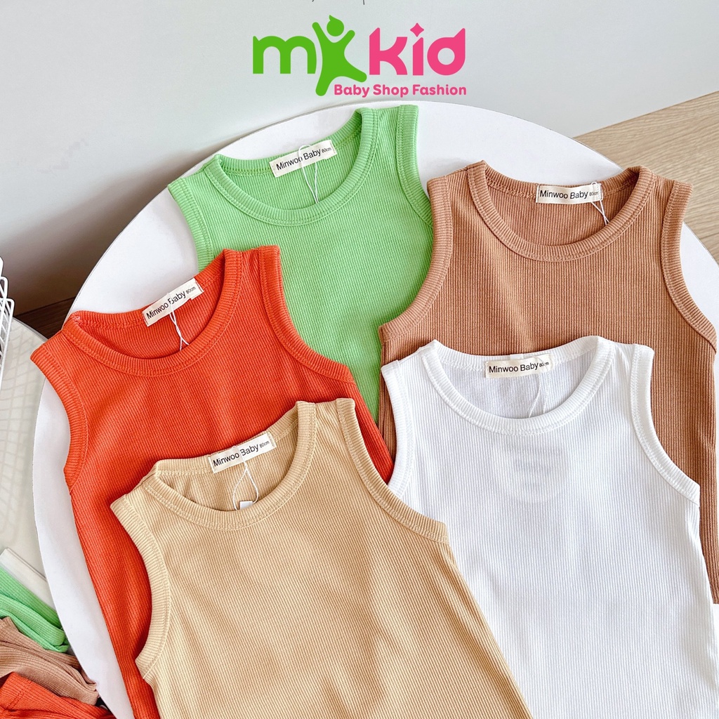 Bộ Ba Lỗ Cho Bé Trai Bé Gái 6-28KG Chất Len Tăm Cao Cấp Co Giãn Và THấm Hút Mồ Hôi Tốt