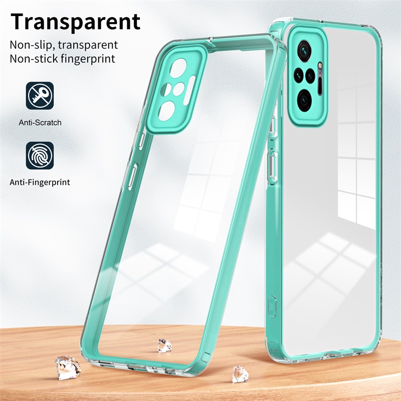 Ốp Điện Thoại PC Viền TPU Dẻo Trong Suốt Màu Macaron Chống Rơi Vỡ 3 Trong 1 Cho Xiaomi Redmi Note 11S 11 10S Redmi Note 10 pro 4G