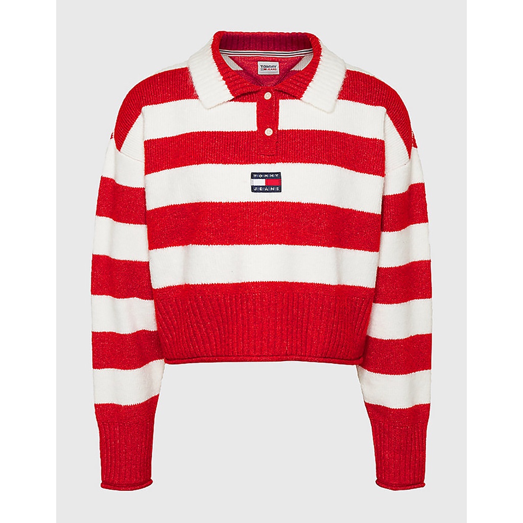 Áo Polo Nữ Tay Dài Tjw Stripe Badge Polo Sweater