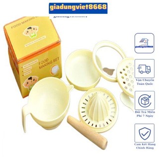 Bộ chế biến ăn dặm kiểu nhật cho bé an toàn cao cấp FOOD  MARKING SET đa năng tiện ích