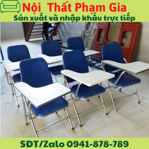 Ghế học sinh liền bàn xếp gọn - Hình thật hàng mới 100%